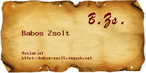 Babos Zsolt névjegykártya