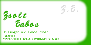 zsolt babos business card